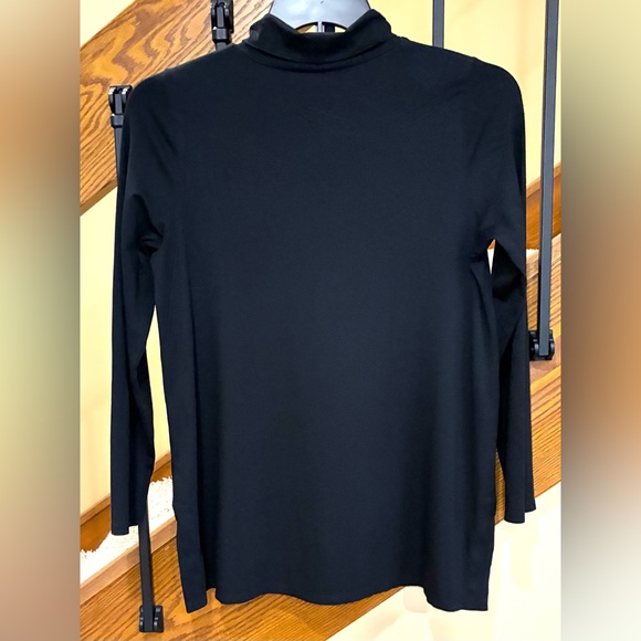J Jill Luxe Supima Turtleneck Tunic Long Sleeve Black SZ. Small - Picture 2 of 11